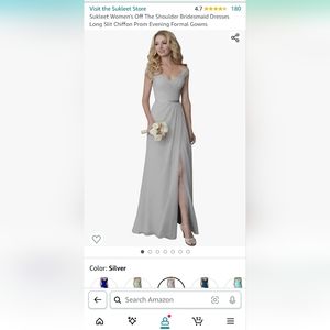 silver dress